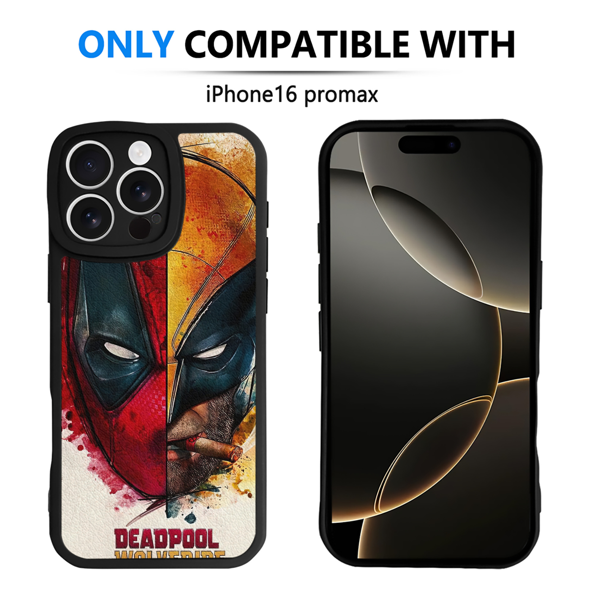 （画像用） Deadpool デッドプール 【iPhone 16シリーズ対応】シリコンスマホケース（レザー調） 材質：シリコン
